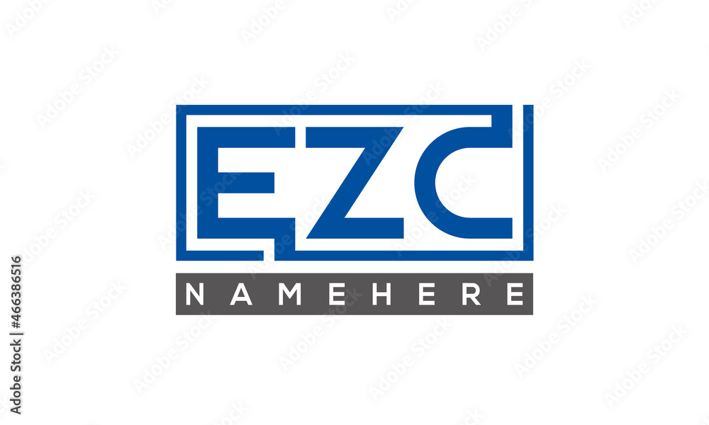 EZC Letters Logo With Rectangle Logo Vector
