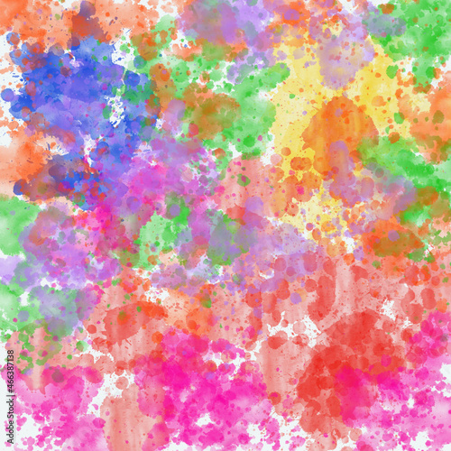 brush and splash watercolor colorful paint and abstract on white paper or white background