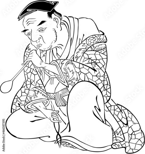 浮世絵　ガラス職人　その1