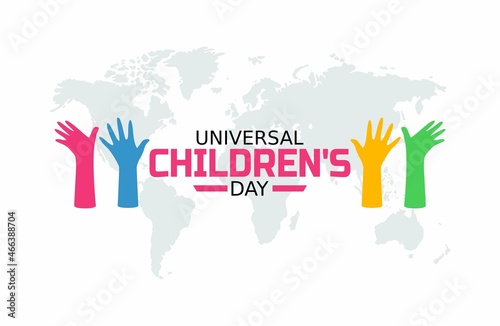 vector graphic of universal children's day good for universal children's day celebration. flat design. flyer design.flat illustration.