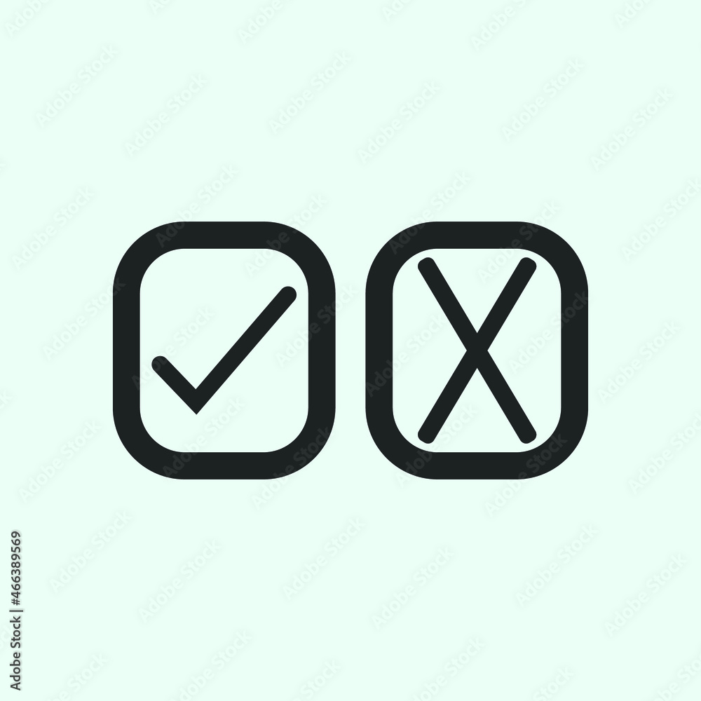 Check mark icon. Vector illustration. - Vector Check mark icon. Vector illustration. - Vector