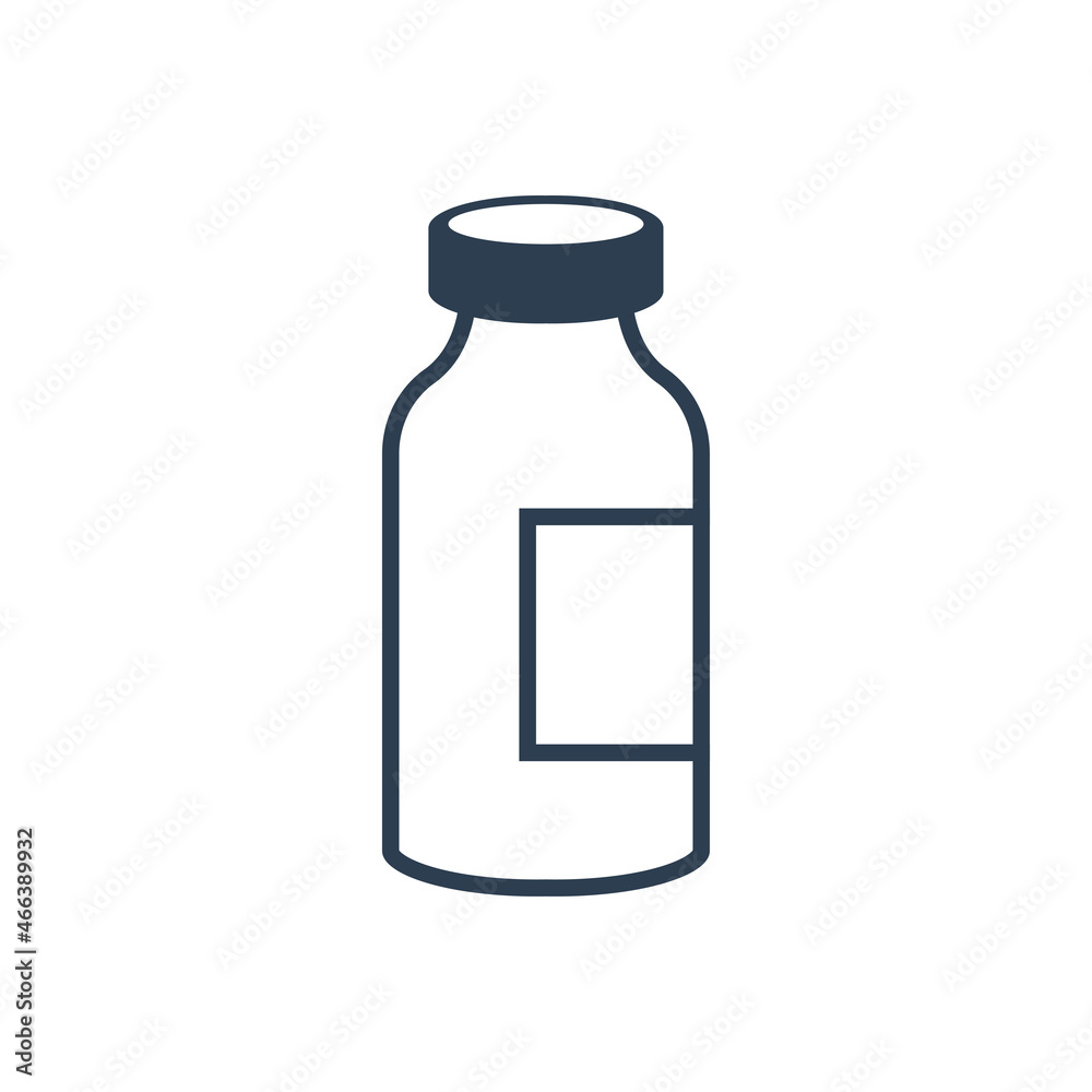 Medicine bottle icon design template illustration isolated