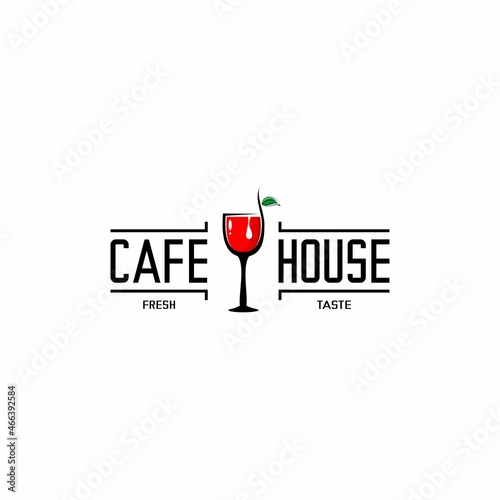 bar logo illustration vector, glass of wine vector