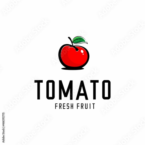 red tomato logo illustration vector