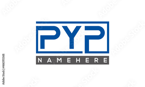 PYP Letters Logo With Rectangle Logo Vector photo