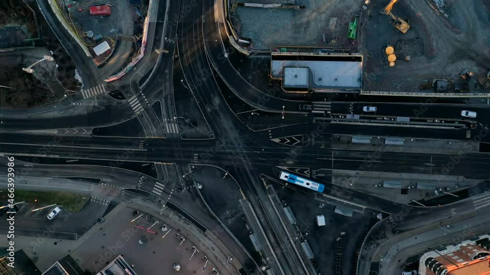 Aerial time-lapse of traffic in Gothenburg, Sweden. Aerial time-lapse of traffic in Gothenburg, Sweden.