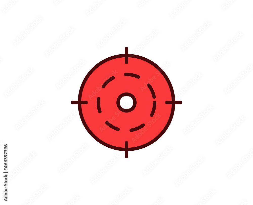 Target premium line icon. Simple high quality pictogram. Modern outline style icons. Stroke vector illustration on a white background. Target premium line icon. Simple high quality pictogram. Modern outline style icons. Stroke vector illustration on a white background.
