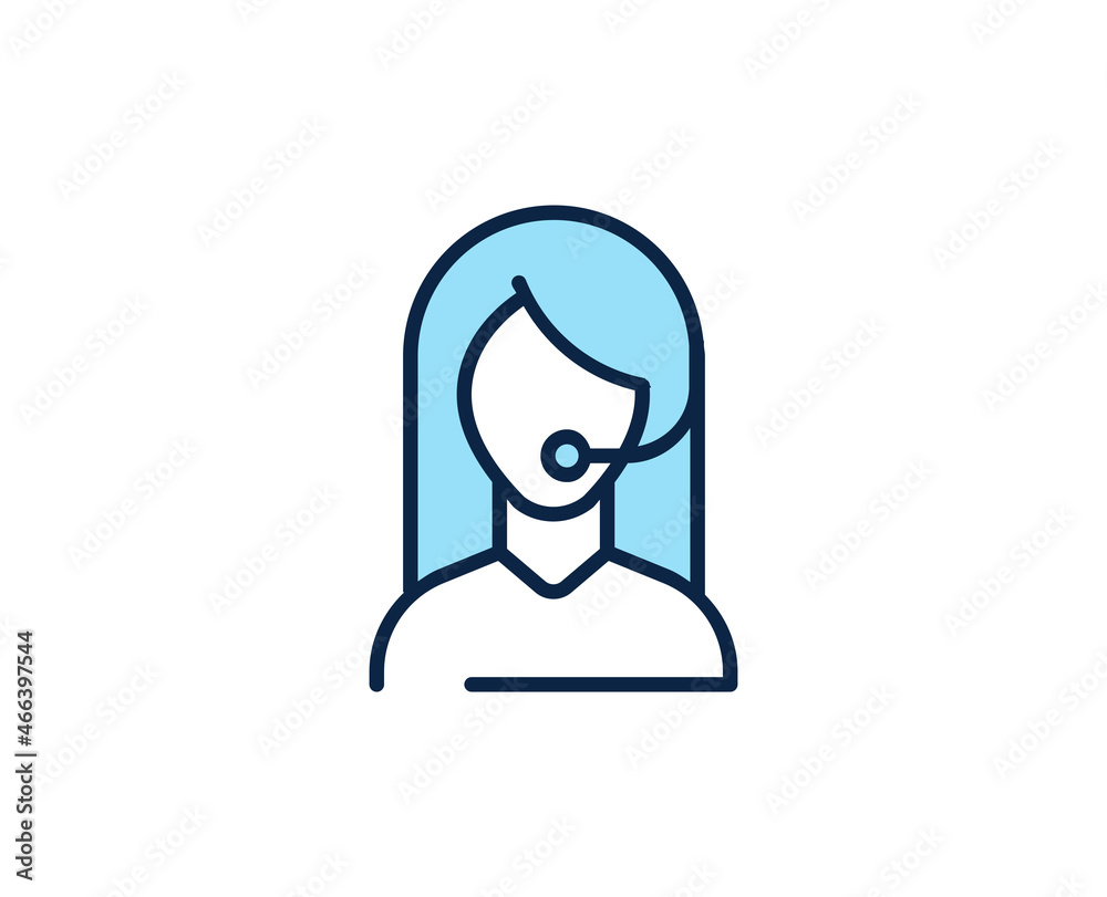 Online support flat icon. Thin line signs for design logo, visit card, etc. Single high-quality outline symbol for web design or mobile app. Marketing outline pictogram. Online support flat icon. Thin line signs for design logo, visit card, etc. Single high-quality outline symbol for web design or mobile app. Marketing outline pictogram.