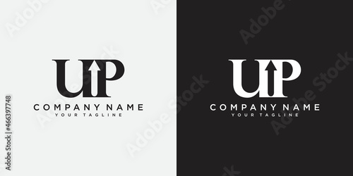 simple minimal up arrow letter logo icon design, illustration vector