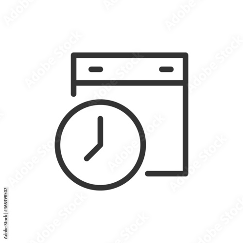 Thin line icon of week.