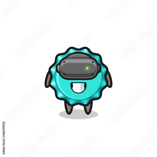 cute bottle cap using VR headset