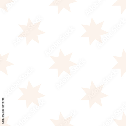 White stars pattern. Minimalistic modern design for decorating a wedding  children s room  holiday. For printing  fabrics and textiles. Star elements for christmas and valentine s day. Vector 