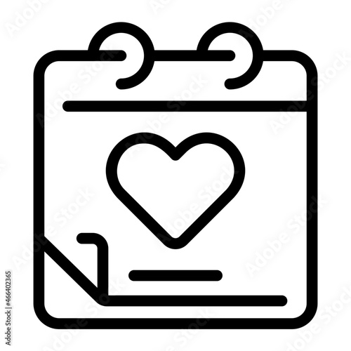 romantic date line icon