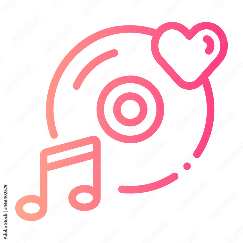 music and multimedia gradient icon music and multimedia gradient icon