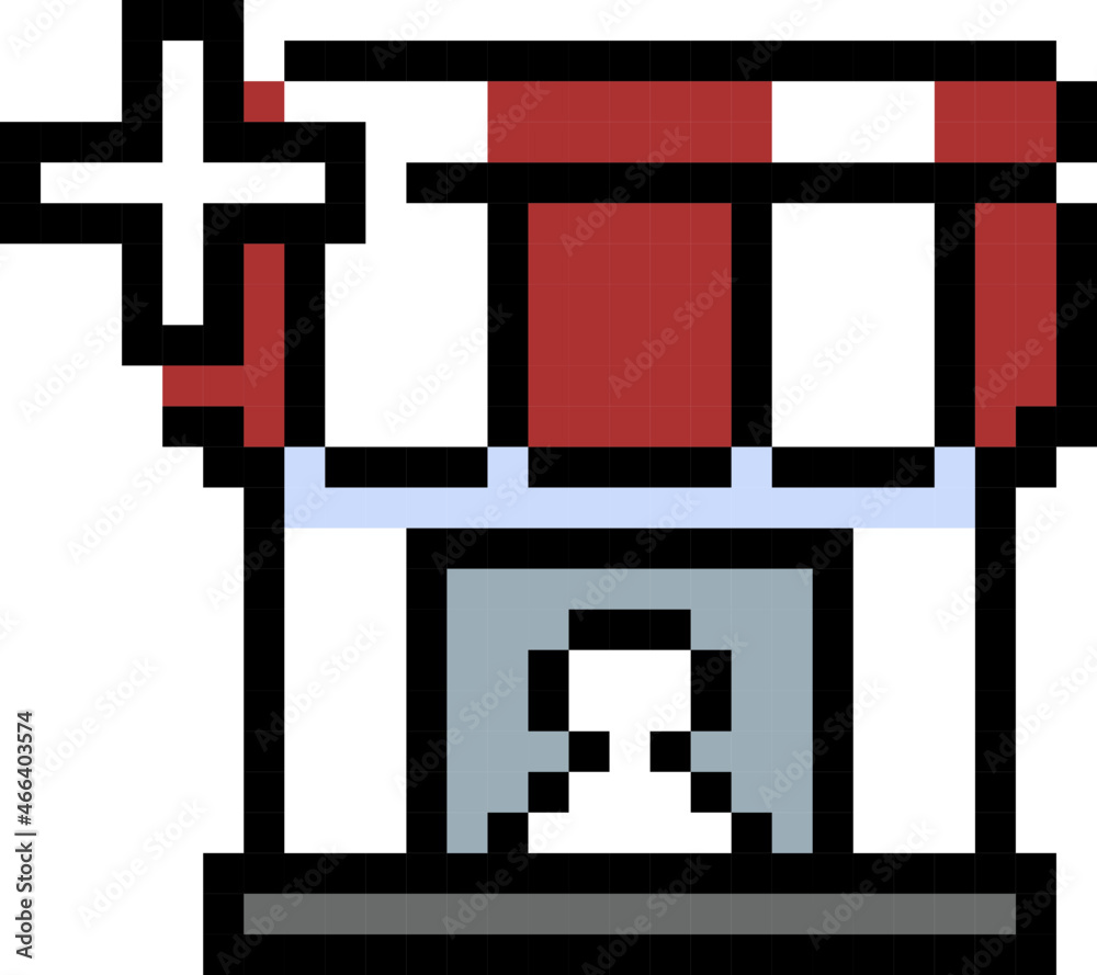 Obraz premium shop pixel icon