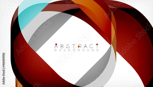Abstract square shape with overlapping waves, minimal geometric background. Vector Illustration For Wallpaper, Banner, Background, Landing Page