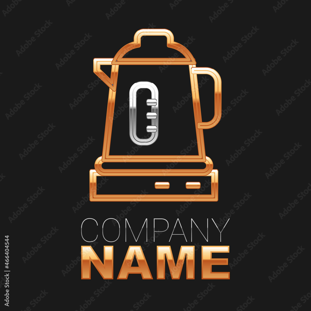 Line Electric kettle icon isolated on black background. Teapot icon. Colorful outline concept. Vector Line Electric kettle icon isolated on black background. Teapot icon. Colorful outline concept. Vector