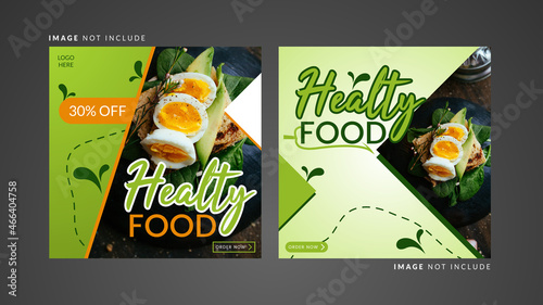 Flyer or Social Media Post Template Themed Food