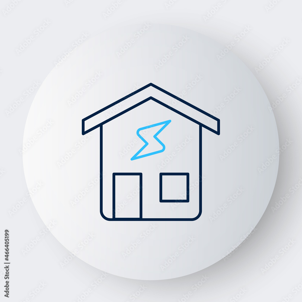 Line Smart home icon isolated on white background. Remote control. Colorful outline concept. Vector Line Smart home icon isolated on white background. Remote control. Colorful outline concept. Vector