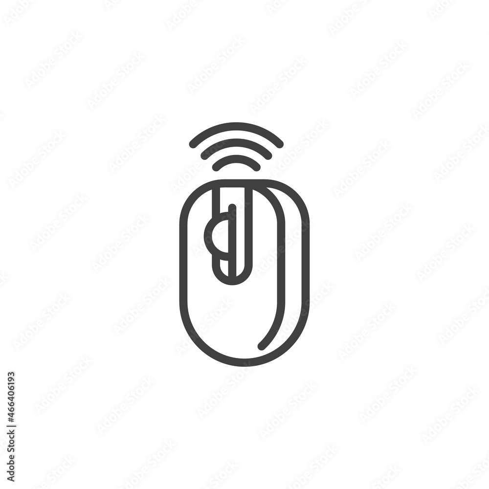 Wireless mouse line icon Wireless mouse line icon