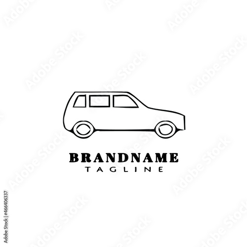 car logo cartoon icon design template black unique vector illustration