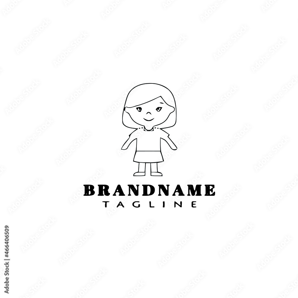 children logo cartoon icon graphic template black isolated vector illustration children logo cartoon icon graphic template black isolated vector illustration