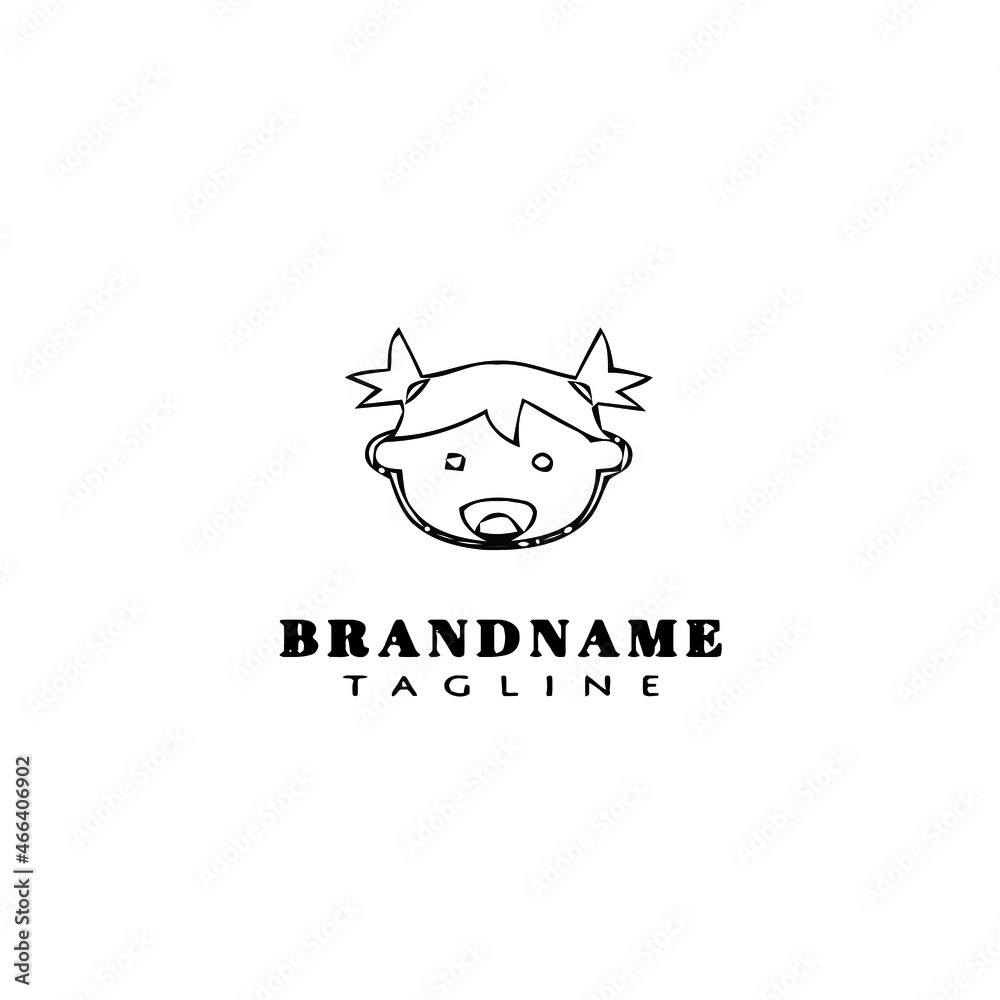children logo concept icon design template black isolated vector illustration children logo concept icon design template black isolated vector illustration