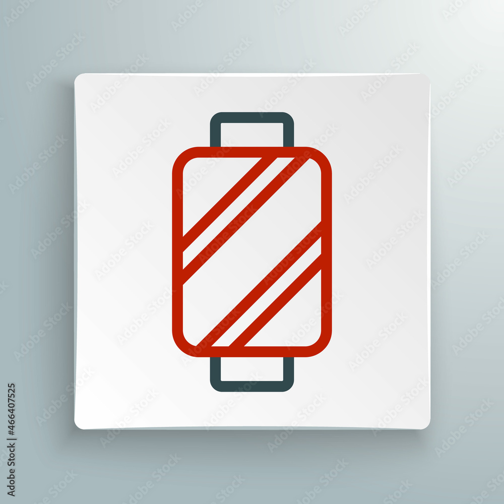 Line Sewing thread on spool icon isolated on white background. Yarn spool. Thread bobbin. Colorful outline concept. Vector Line Sewing thread on spool icon isolated on white background. Yarn spool. Thread bobbin. Colorful outline concept. Vector