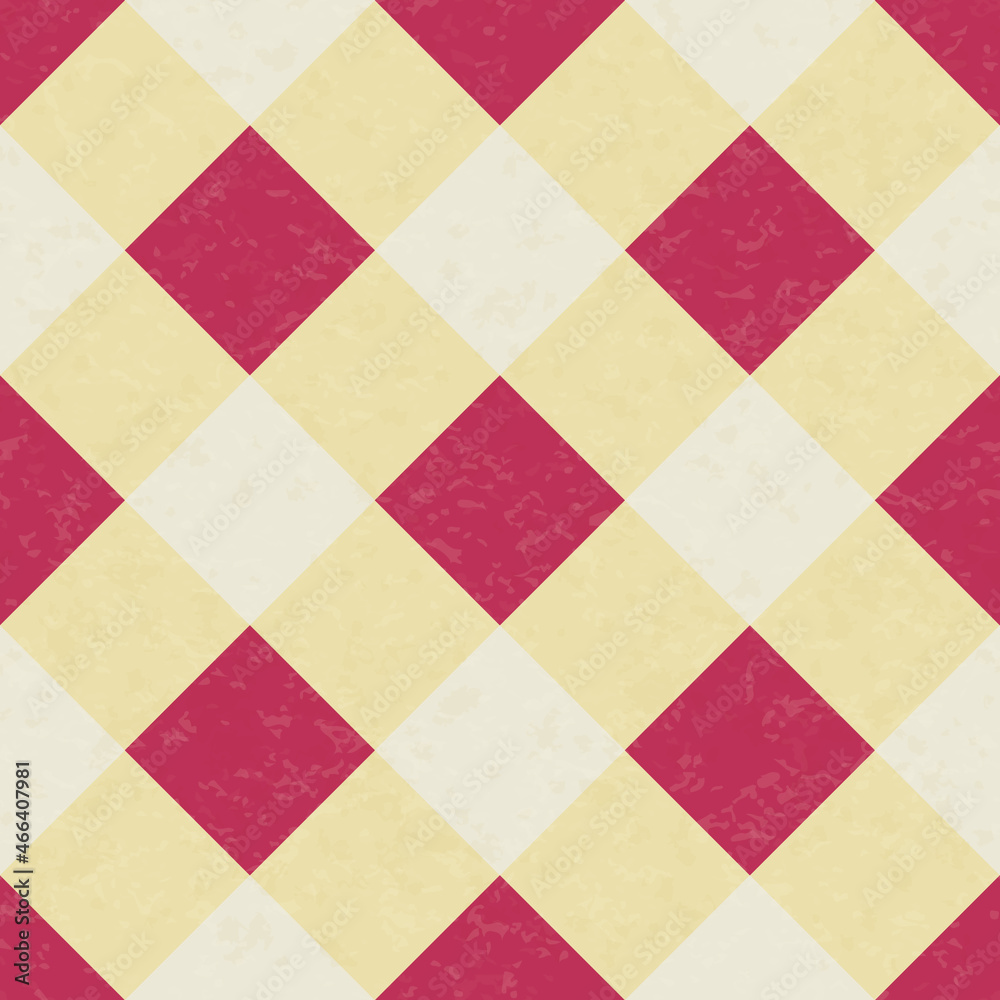 Circus carnival retro vintage dominoes seamless pattern. Argyle diamond shaped rhombuses. Textured old fashioned retro graphic template. Vector texture background tile