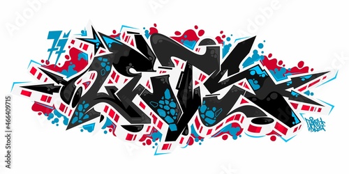 Isolated Abstract Urban Graffiti Street Art Word Lets Lettering Vector Illustration