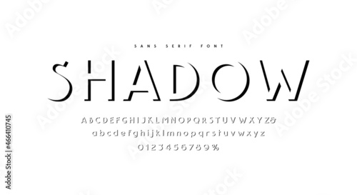 Decorative shadow sans serif font
