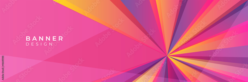 Abstract banner design web template. Horizontal header web banner. Colorful web banner horizontal promotion banners with pastel gradient colors and abstract geometric backdrop.Header design.