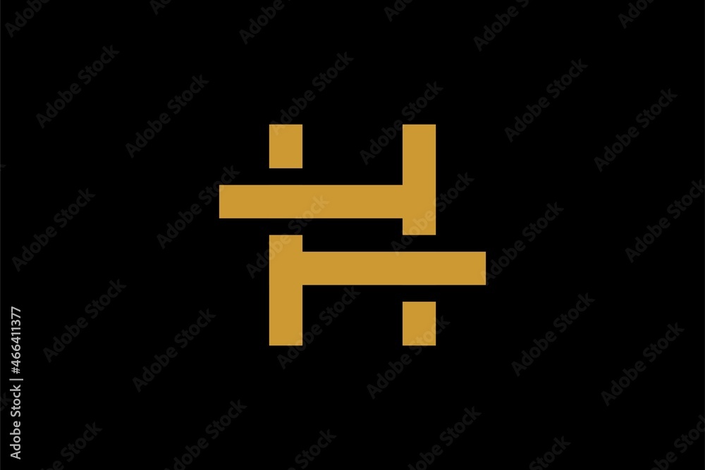 Fototapeta premium Letter H logo design. H monogram home illustration design.