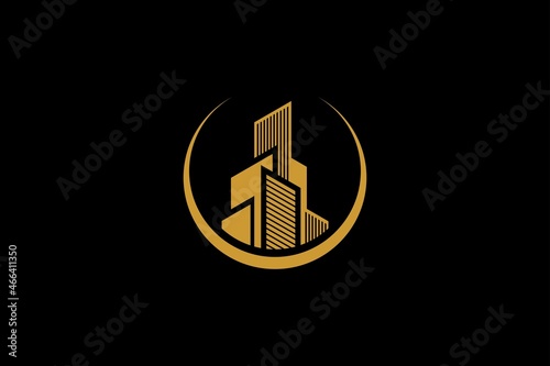 Building structure logo design vector. Real estate apartment logo design.