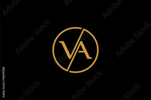 Free Download VA letter logo design vector. Monogram VA abstract logo. - GFXLoad