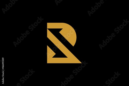 Letter R logo design. Monogram R and arrows logo.