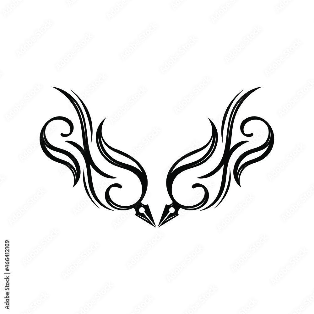 simple tribal wings. simple tribal line art of wings. suitable for tattoo design, tattoo studio and more simple tribal wings. simple tribal line art of wings. suitable for tattoo design, tattoo studio and more