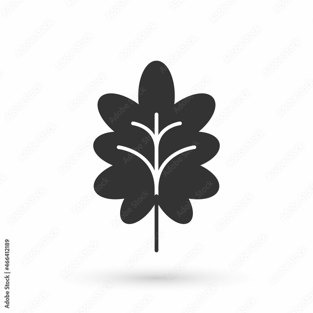Grey Leaf icon isolated on white background. Leaves sign. Fresh natural product symbol. Vector Grey Leaf icon isolated on white background. Leaves sign. Fresh natural product symbol. Vector