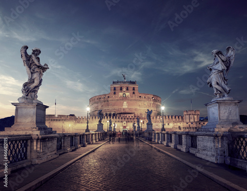 Castel Sant Angelo (Santangelo) in Rome city, Italy