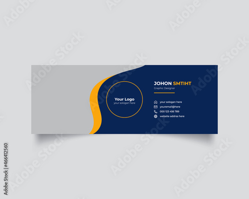 Email signature template or email footer and personal facebook, social cover and  Corporate email signature template design 