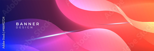 Dynamic colorful vibrant wave colorful background. Vector illustration for presentation design, banner, cover, flier, social media template, business report, tech poster and much more