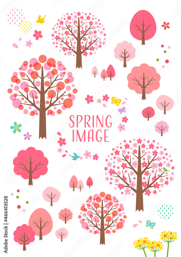 桜の木のイラスト Stock Vector Adobe Stock