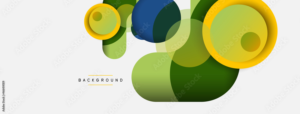 Creative geometric wallpaper. Minimal abstract background. Circles composition vector illustration for wallpaper banner background or landing page Creative geometric wallpaper. Minimal abstract background. Circles composition vector illustration for wallpaper banner background or landing page