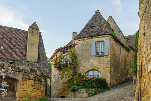 Streets of the beautiful village of Beynac et Cazenac, France