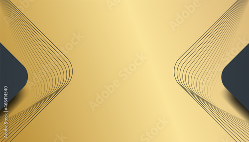 Abstract luxurious black gold background. Modern dark banner template vector with geometric shape patterns . Futuristic digital graphic design. Black gold background