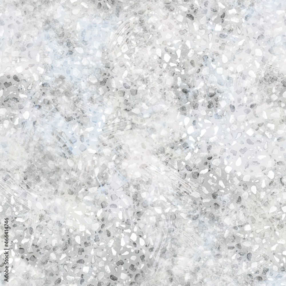 Fototapeta premium Seamless neutral and white grungy classic abstract surface pattern design for print. High quality illustration. Monochrome earth colored design with white pattern design overlay. Repeat graphic swatch