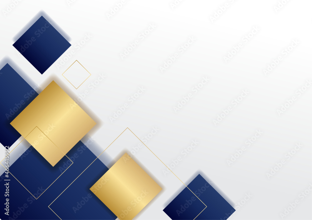 Abstract blue and gold white background with gold threads. Abstract