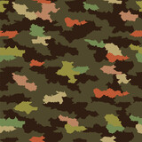 Abstract camouflage seamless pattern background.
