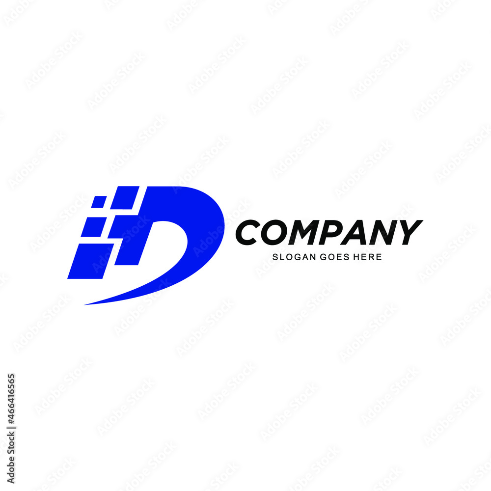 letter D pixel logo. vector illustration of letter D abstract pixel model. letter D pixel logo. vector illustration of letter D abstract pixel model.