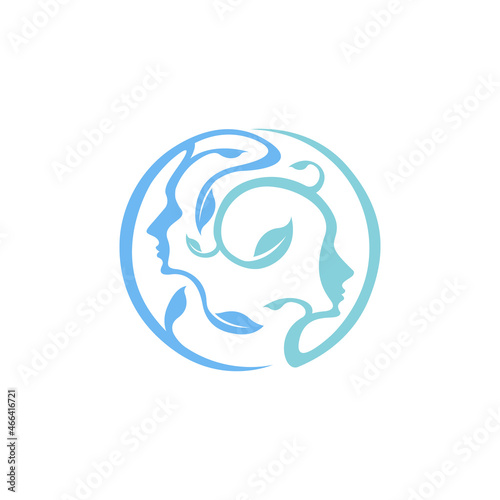 Mental health care logo vector design